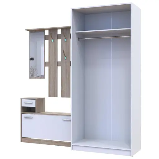 Прихожая Doros Alice и шкаф Promo 2 ДСП Белый/Дуб Сонома (42005078) - фото 4