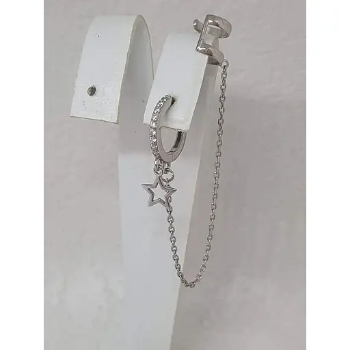 Серебряная серьга-каффа на хеликс. 4995 - фото 2