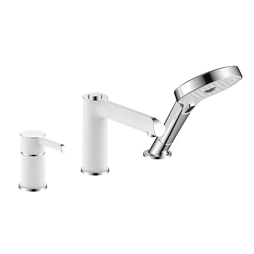 Змішувач для ванни на борт Gappo G1103-8 білий/хром - фото 1