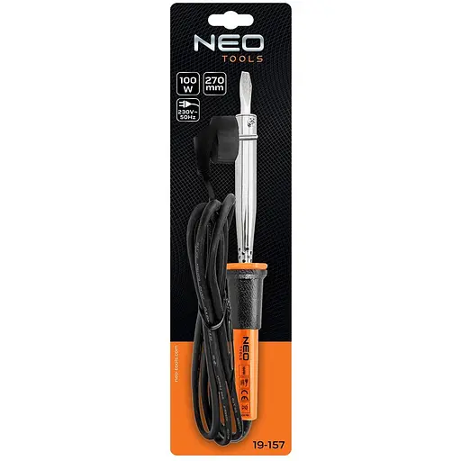 Паяльник електричний Neo Tools 100 Вт 500°C нікельована мідь (19-157) - фото 9