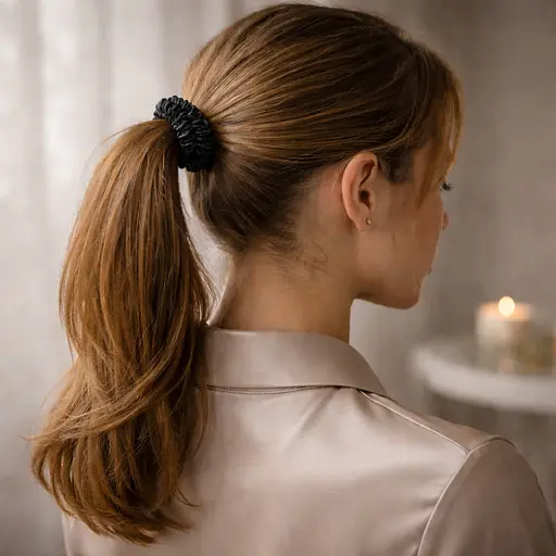 Набор из 5 штук шелковых резинок для волос Чумацкий Шлях - выбери настроение - Choose Your Mood Размер S (1239-02) - фото 5