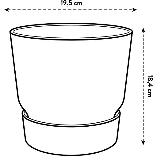 Горшок Elho greenville round 20 см сливовый (548322) - фото 3