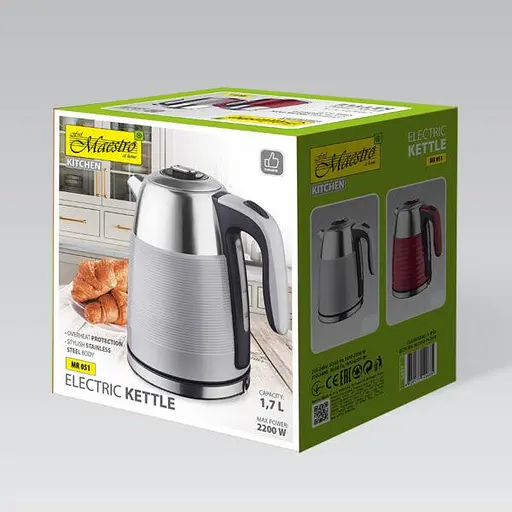 Электрочайник Maestro металлический 2000 вт 1.7 л. - фото 2