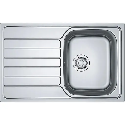 Кухонна мийка Franke Spark, нерж.сталь, прямокутник, з крилом, 790х500х160мм, чаша - 1, накладна, SKL 611-79, нерж декор