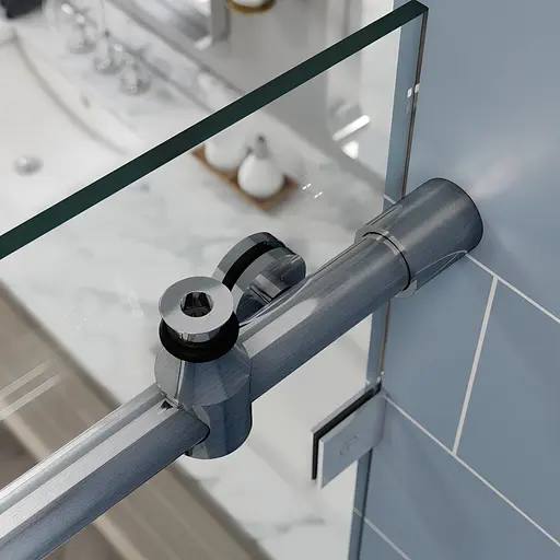 Двері в нішу Koer SR SD06-140x220-TR-07 прозоре скло Easy Clean 8 мм, graphite KR5369, універсальні, прозорий, графіт - фото 5