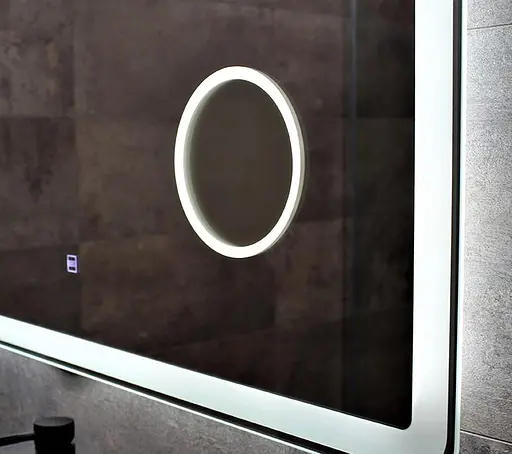 Дзеркало Dusel DE-M3051 75x100CM збільшувальна лінза + сенсорне включення + підігрів+ годинник / температура, Білий - фото 4