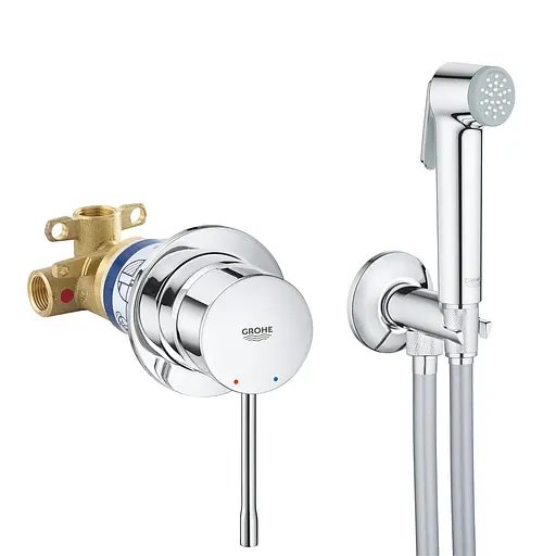 Набір гігієнічного душу прихованого монтажу Grohe Essence Tempesta-F UA111197000, Хром - фото 1