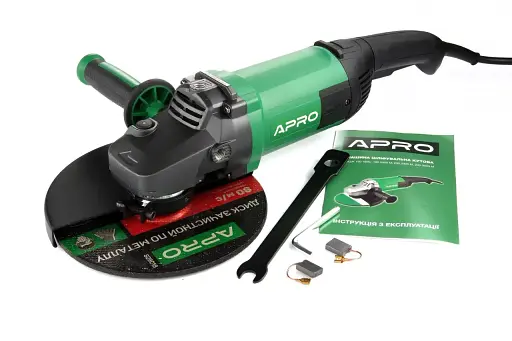 Болгарка шліфувальна кутова (УШМ) Apro 230/2300 ПЗМ - фото 4