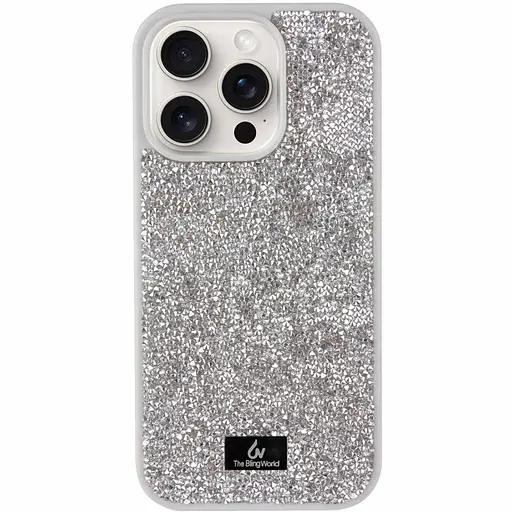 Чехол TPU Bling World Rock Diamond для Apple iPhone 14 Pro 6.1 Серебристый
