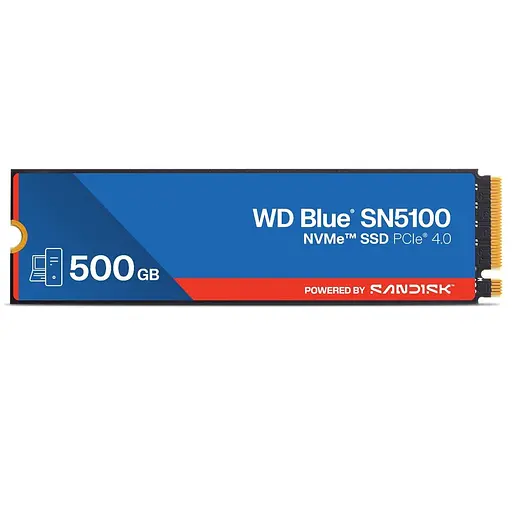 Накопитель SSD Sandisk m.2 NVMe 500GB WD Blue SN5100 PCIe 4.0 512 480 (WDS500G5B0E-00CPE0) - фото 1