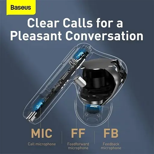 Наушники Bluetooth Baseus Simu ANC S2 (NGS2-0G) серые - фото 6