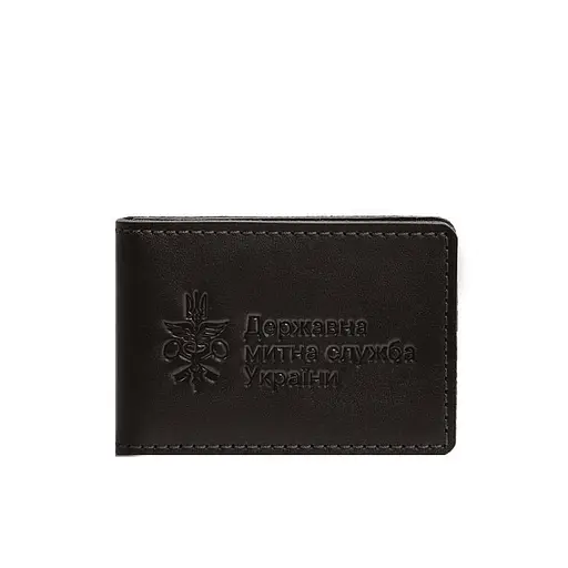 Кожаная обложка для удостоверения государственной государственной таможенной службы (ДМС) Темно-коричневая - фото 6