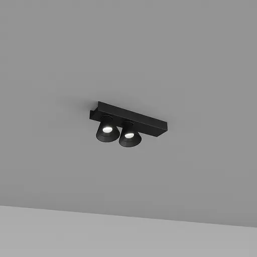 Накладний світильник Skarlat RSLC74131-2 2×7W BK 4000K - фото 1