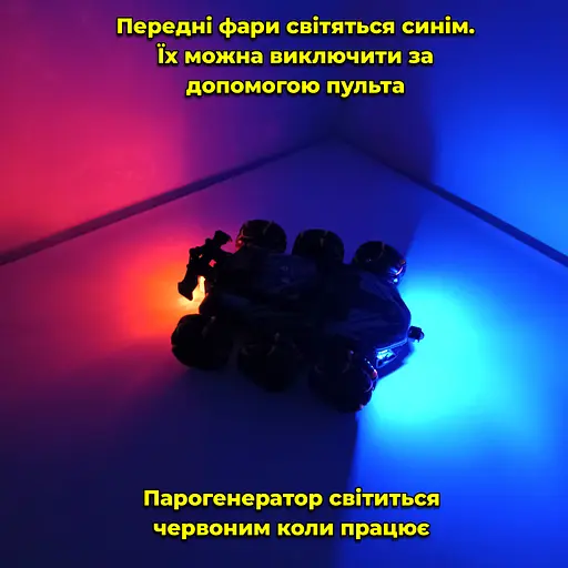 Радиоуправляемая машинка 6x6 Wheel. Вращающая ось. Пускает пар. С фарами - фото 6