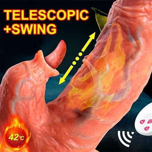 Реалистичный вибратор с подогревом для женщин 7 скоростей 19,5 см USB бежевый - фото 4