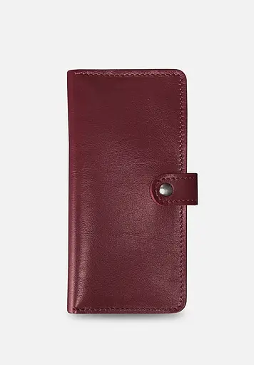 Шкіряне портмоне Classic бордове - фото 2