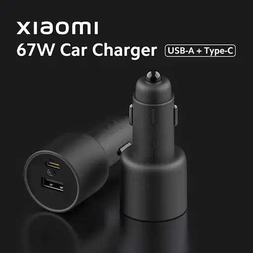 Автомобільний зарядний адаптер Xiaomi 67W Car Charger USB and Type-C (BHR6814GL) - фото 8