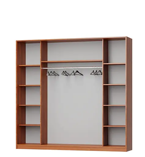 Шафа-купе тридверна MebelStar Комбо AL 2ДСП/Дзеркало 230x60x210 см Бетон (MBS-3371) - фото 2