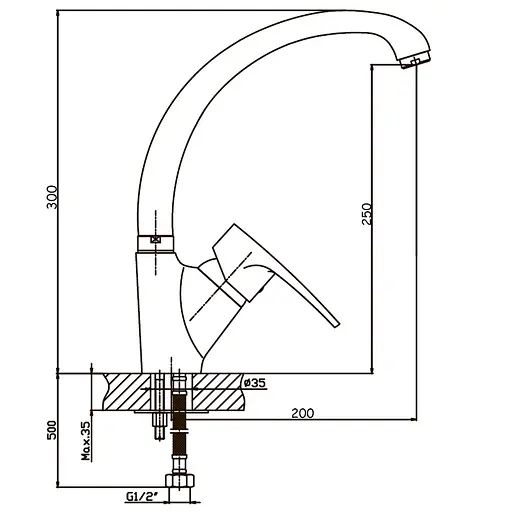 Змішувач для кухні Haiba Disk 011 HB0056 Хром - фото 2