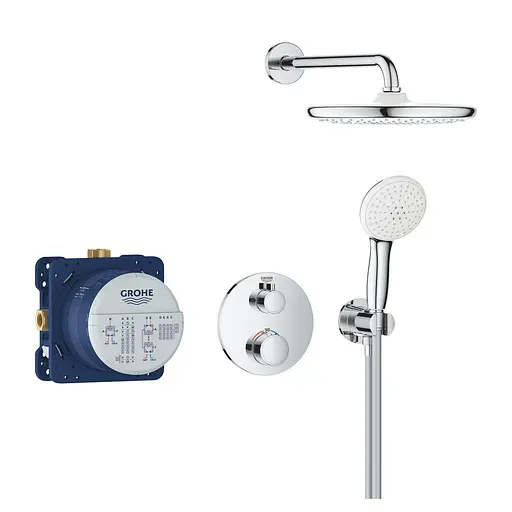 Душева система прихованого монтажу Grohe Grohtherm із Tempesta 250 34872000, Хром - фото 2