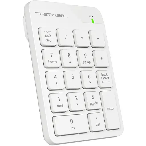 Клавіатура A4Tech Fstyler FGK21C Wireless White (Numpad) (FGK21C (White)) - фото 7