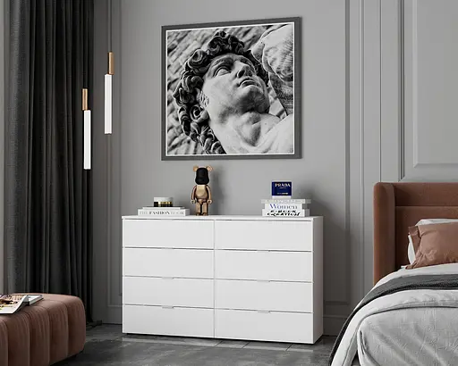 Комод Doros Рон 8 Белый 8 Ящик 130х38х81 (41516172) - фото 2