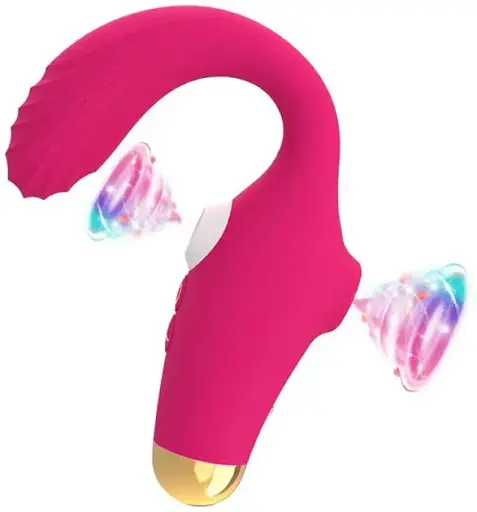 Вібратор I’MCUM Heat Fox з вакуумною стимуляцією та підігрівом Рожевий (IM-KXY236) - фото 5