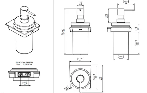 Дозатор для рідкого мила Sonia S6 161010, Хром - фото 3