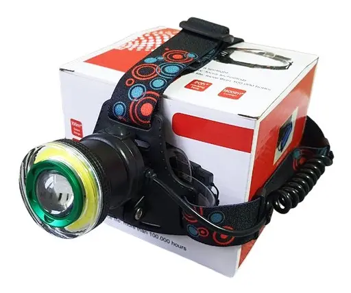 Налобний акумуляторний ліхтар на голову Bailong T6 + COB для риболовлі 2 х 18650 Headlamp-HL2-1006 - фото 4