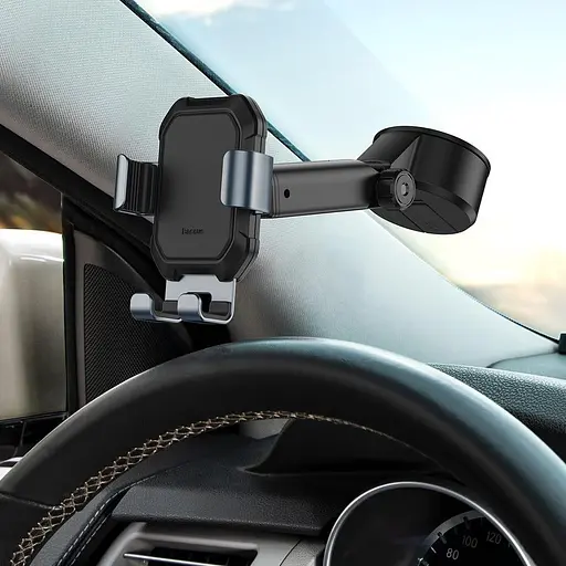 Автодержатель автоматический Baseus Tank gravity car mount holder with suction base - фото 5