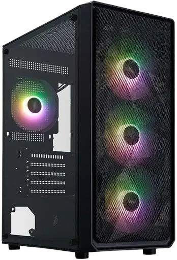 Корпус 1stPlayer FD3-M-BK-4F7 ARGB Black - фото 2