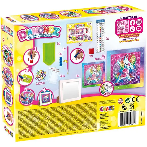 Набір для створення картини Craze Diamondz Єдиноріг в рамці зі стразами (47859) - фото 3