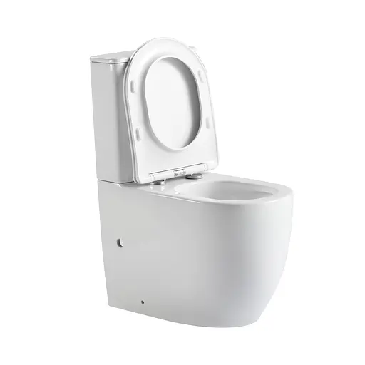 Унитаз напольный Qtap Robin New Ultra Quiet безободковый с сиденьем Soft-Close White QT13226083AW, Белый - фото 5