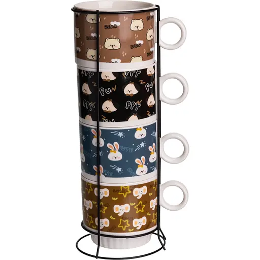 Набор чашек фарфоровых Toys 4 шт. 300 мл FM-15