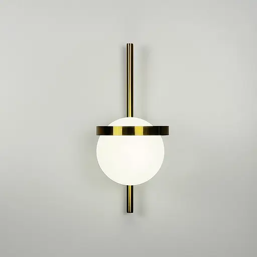 Бра з білим матовим плафоном в латунному корпусі 40х16 см Арт. WB 23/1 AB+WT Line F - фото 6