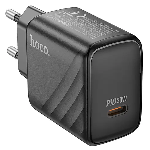 СЗУ Hoco CS22A Value PD30W (1USB-C) + кабель Type-C to Lightning - фото 3
