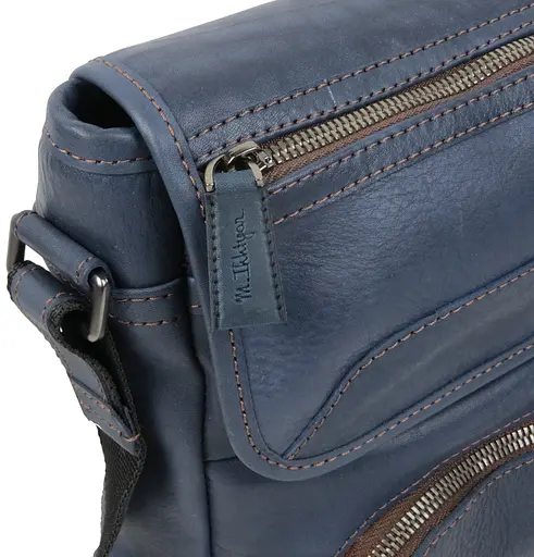 Кожаная мужская наплечная сумка Mykhail Ikhtyar 23х25х6 см sum0023010 - фото 9