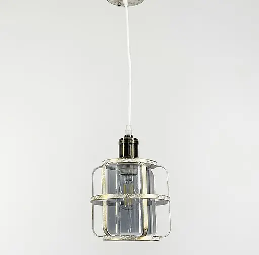 Світильник Loft в позолоченому каркасі Line.F Колір плафона Янтарний - фото 3