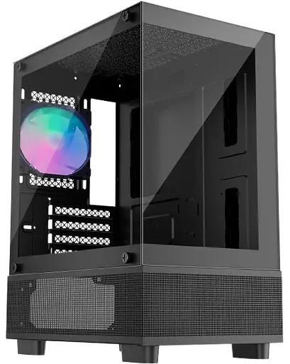 Корпус 1stPlayer Mi2-A-BK-2F7R-1F7 ARGB Black - фото 1