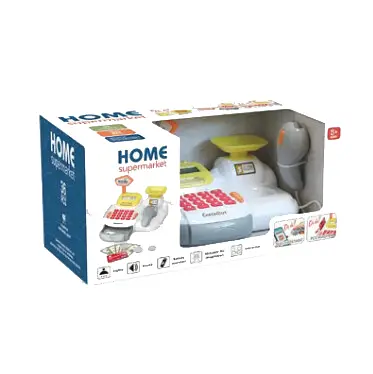 Кассовый аппарат 668-115, 23 см, сканер, продукты, весы, купюры, монеты, звук, свет, в коробке (6903317539840) - фото 2