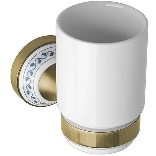 Склянка з тримачем Bemeta Kera кераміка 144710017 білий - фото 1