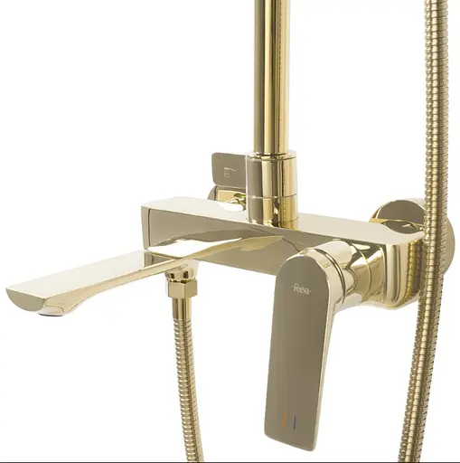 Душова система Rea Avalon gold з виливом REA-P8812, Золотий - фото 6