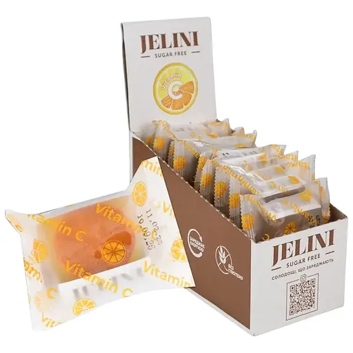 Мармелад Jelini зі смаком апельсина 540 г (18 шт. х 30 г)