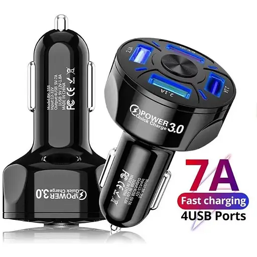 Автомобильное зарядное устройство Qualcomm 4USB Quick Charge 3.0 35W (BK-358) black - фото 9