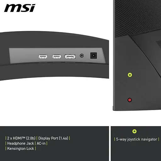 Монітор MSI 31.5" MAG 325CQPF-E18 Curved QHD VA 180Hz (9S6-3DC14H-201) - фото 5