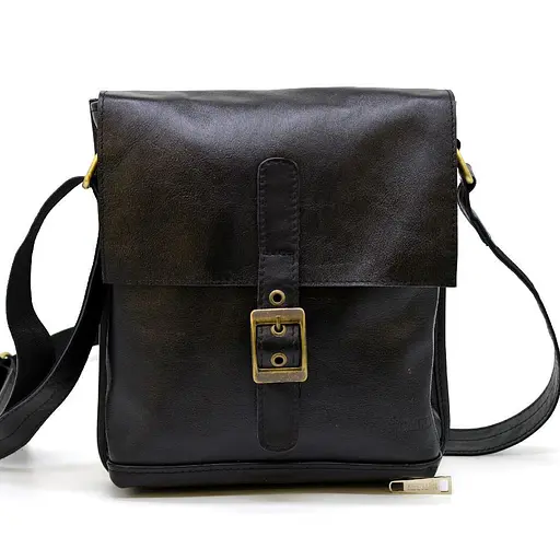 Кожаная мужская сумка через плечо TARWA 23х26х5.5 см sum0025880 - фото 3