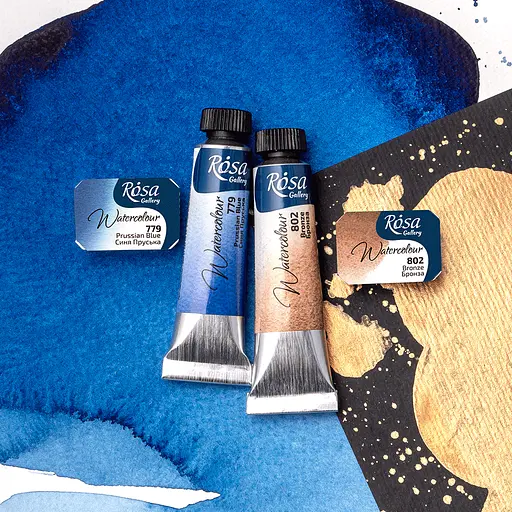 Фарба акварельна Бронза (802) 2.5 мл Rosa Gallery - фото 2