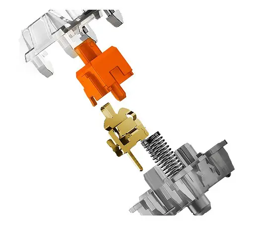 Клавіатура ігрова механічна HATOR HTK-561ENG US Layout White Gravity TKL Orange - фото 12
