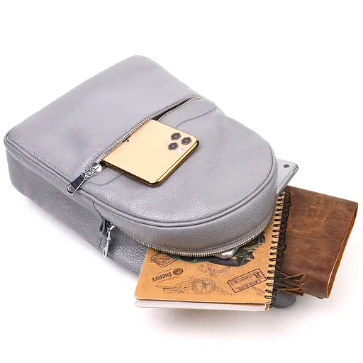 Кожаный женский рюкзак из натуральной кожи SHVIGEL 21х28х9 см sum0027395 - фото 5