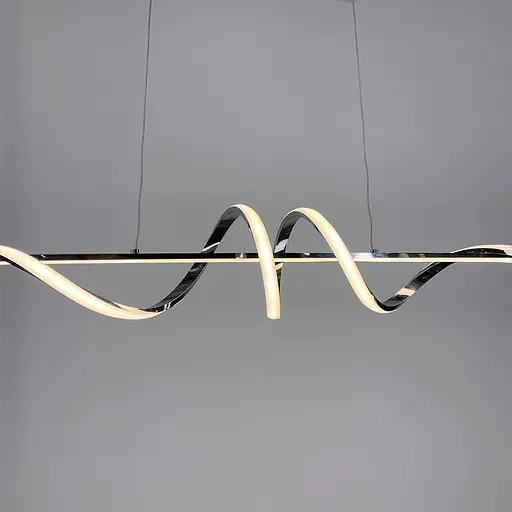 Видовжена люстра Wave у срібному корпусі в 2-х розмірах Line.F Довжина 100 см - фото 6